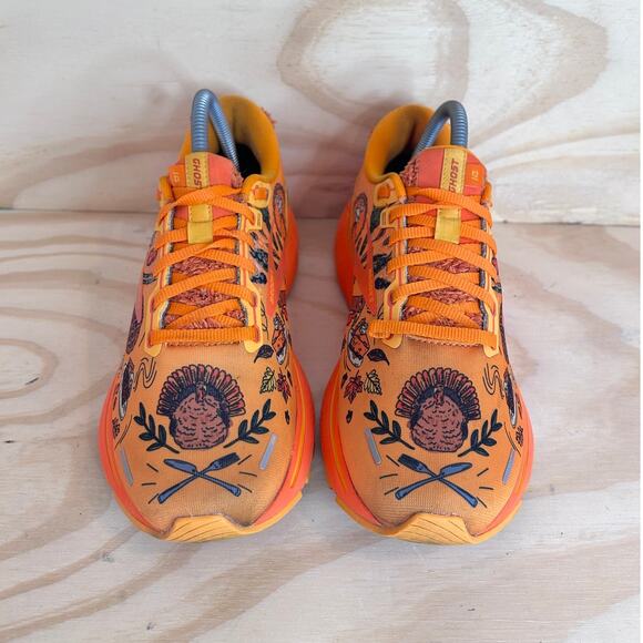 Brooks Ghost 14 Turkey Trot Thanksgiving Running Orange Women's 9(B)-1203561B832 - Picture 2 of 9